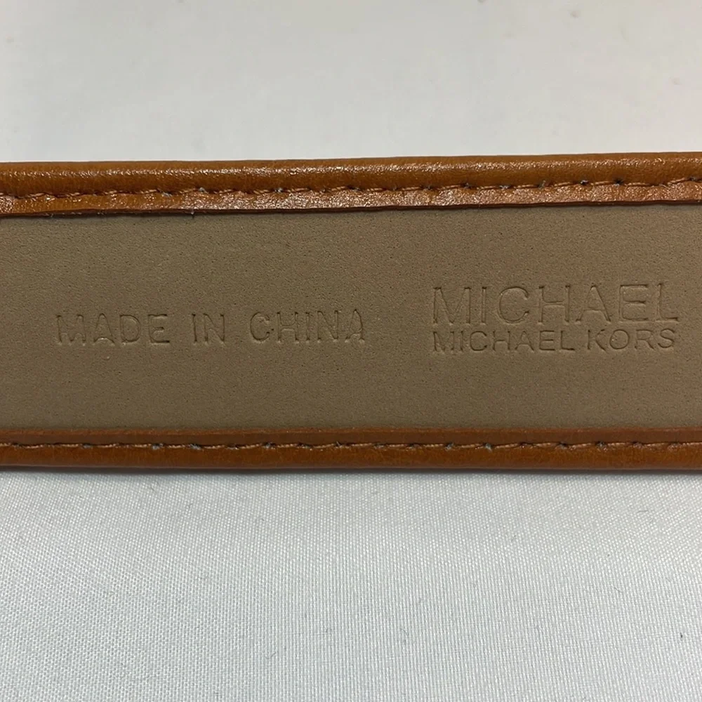 Michael Kors Brown and Tan Leather Belt - Picture 3 of 4